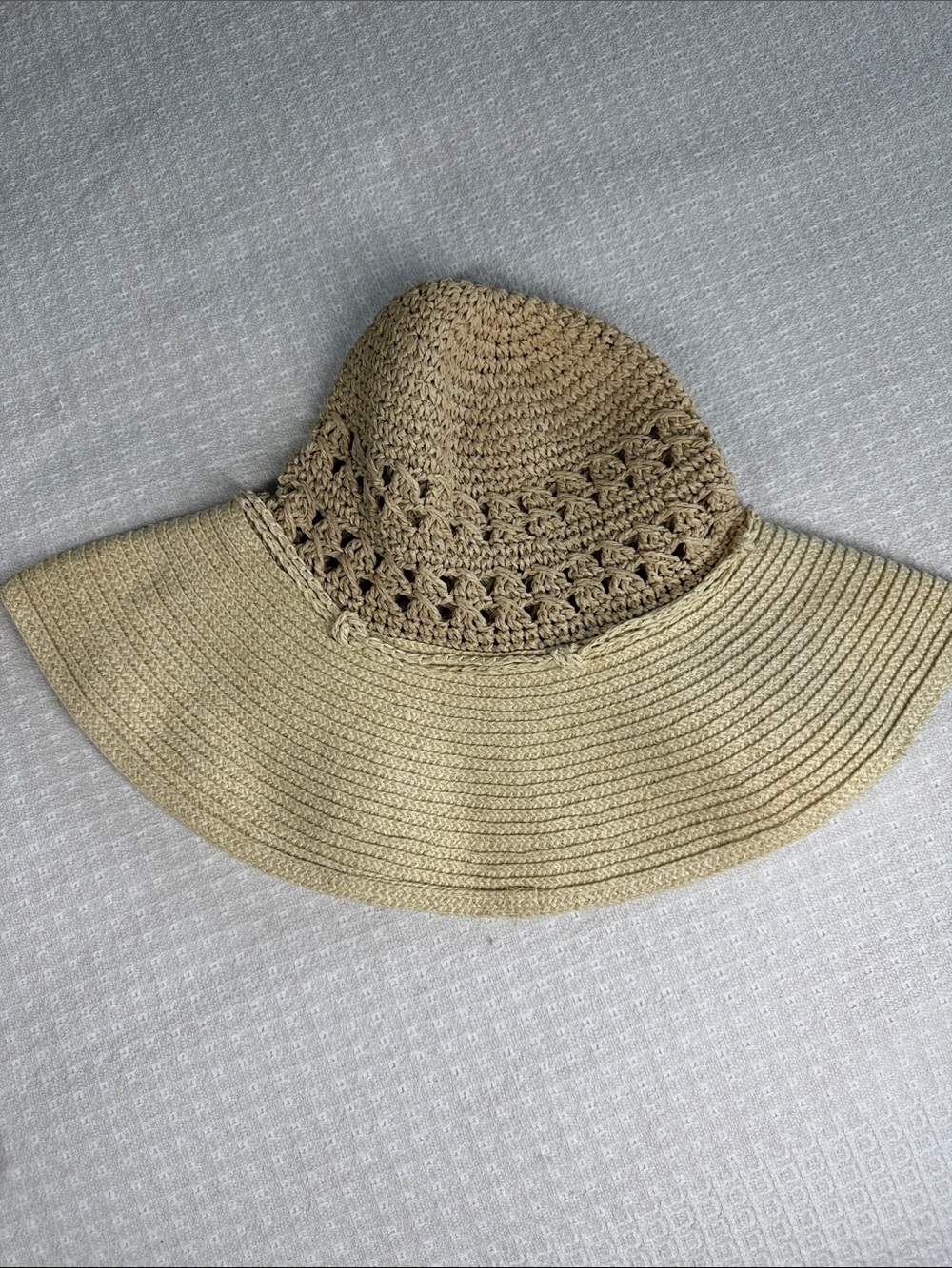 Foldable packable straw sun hat
